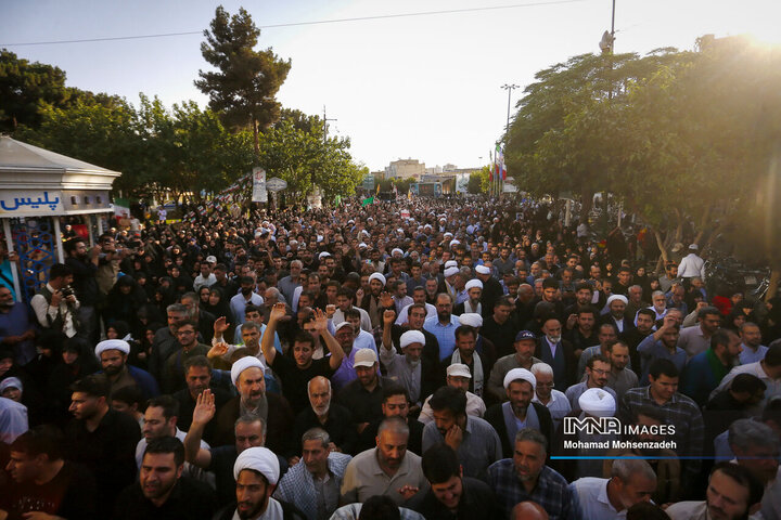 مراسم تشییع تجاوز رژیم صهیونیستی در قم