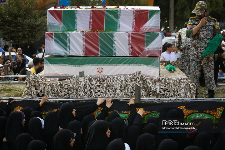 مراسم تشییع تجاوز رژیم صهیونیستی در قم