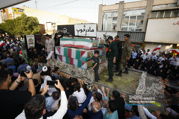 مراسم تشییع تجاوز رژیم صهیونیستی در قم