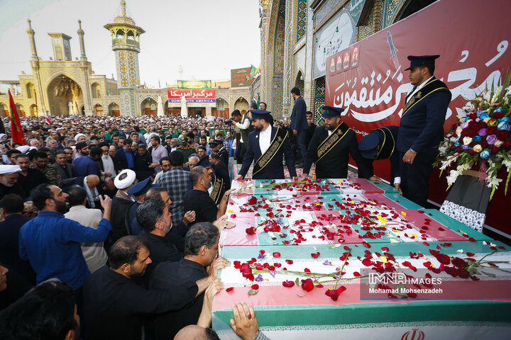 مراسم تشییع تجاوز رژیم صهیونیستی در قم