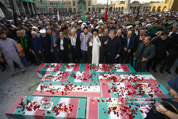 مراسم تشییع تجاوز رژیم صهیونیستی در قم