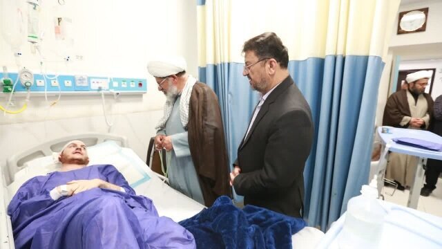 عیادت رئیس سازمان عقیدتی سیاسی و رئیس بازرسی فراجا از مجروحان تجاوز رژیم صهیونیستی