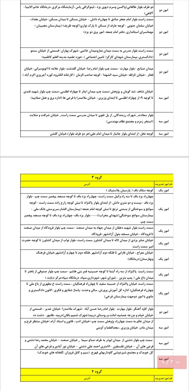 جدول کامل خاموشی برق یزد سه‌شنبه ۲۷ خرداد ۱۴۰۴ /  زمان‌بندی قطعی برق گروه‌های مختلف
