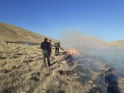 اطفاء حریق یکصد هکتار از مراتع روستای رودآباد سمیرم