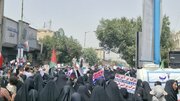 فیلمl حضور مردم قم در راهپیمایی جمعه خشم و نصر