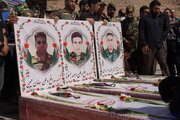 فیلم| تشییع  شهدای دلاور مرد ارتشی در گلزار شهدای خرم آباد