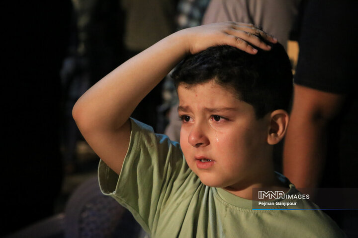 داع با شهید حملات رژیم صهیونیستی در گلستان شهدای رهنان اصفهان