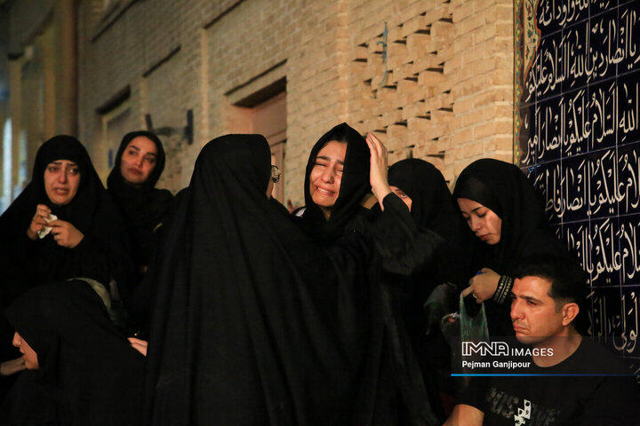 داع با شهید حملات رژیم صهیونیستی در گلستان شهدای رهنان اصفهان