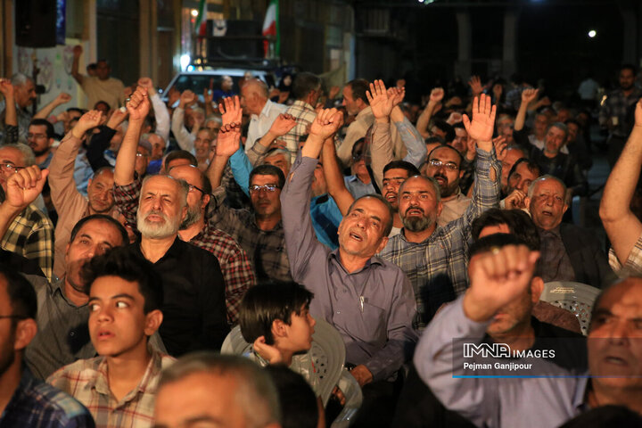 داع با شهید حملات رژیم صهیونیستی در گلستان شهدای رهنان اصفهان