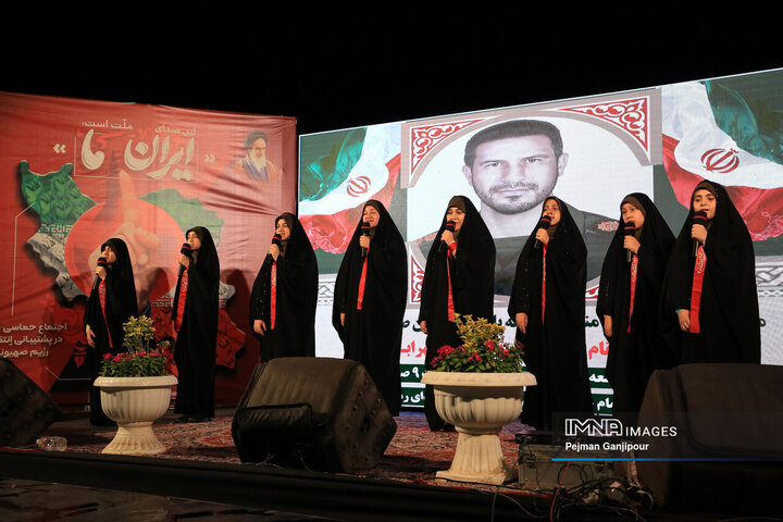 داع با شهید حملات رژیم صهیونیستی در گلستان شهدای رهنان اصفهان