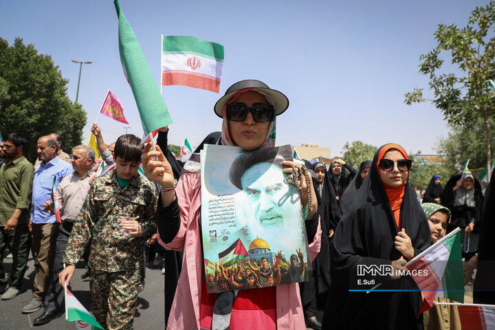 راهپیمایی دشمن‌شکن خشم و نصر در قزوین + فیلم