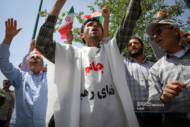 فیلم | خروش مردم پایتخت مقاومت جهان اسلام در جمعه خشم