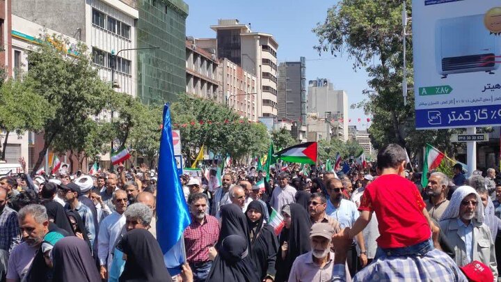 برگزاری راهپیمایی جمعه‌ خشم و نصر در خراسان رضوی+ فیلم