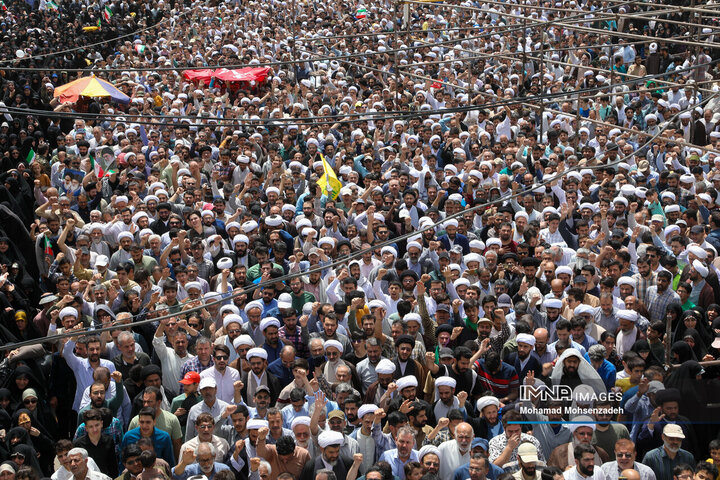 تشییع شهدای تجاوز رژیم صهیونیستی در جمعه «خشم و نصر»  - قم