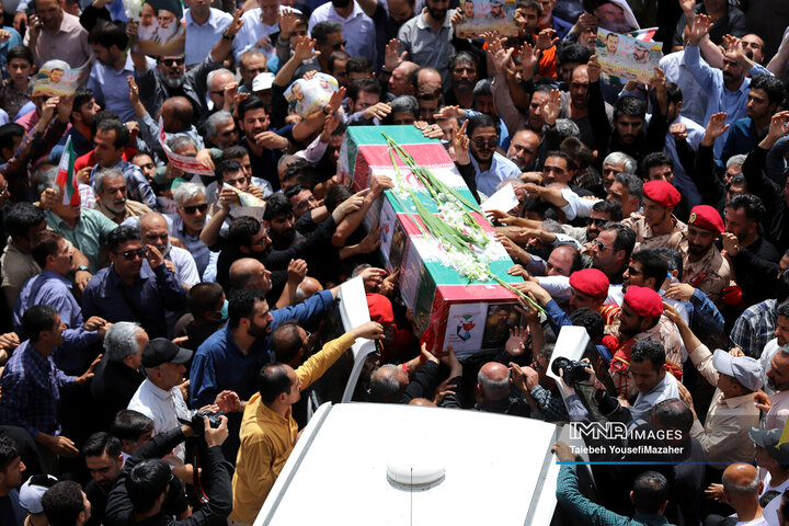 تشییع پیکر شهید کرمی در همدان