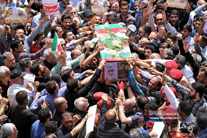 تشییع پیکر شهید کرمی در همدان