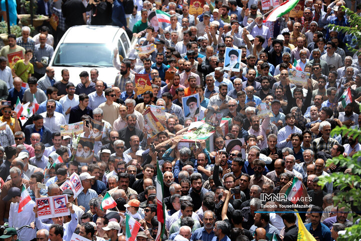 تشییع پیکر شهید کرمی در همدان