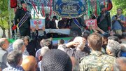 تشییع پیکر ۲ شهید شهرستان بیجار در پی حمله اسرائیل‌