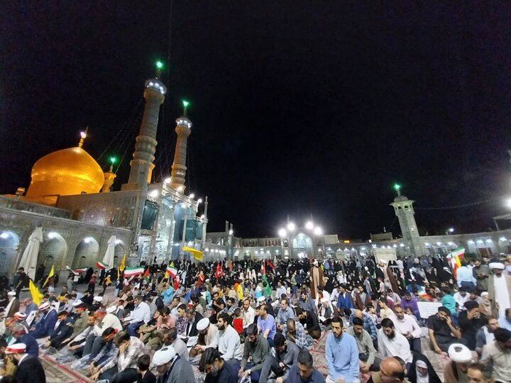 خروش مردم قم علیه تجاوزگری آمریکا در سایت فردو + فیلم