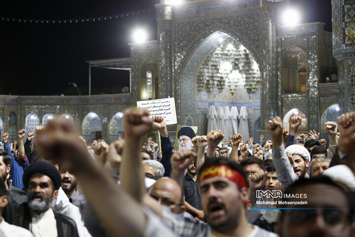 تجمع مردم قم در اعلام انزجار و فریاد انتقام دربرابر تجاوزات آمریکا و رژیم صهیونیستی