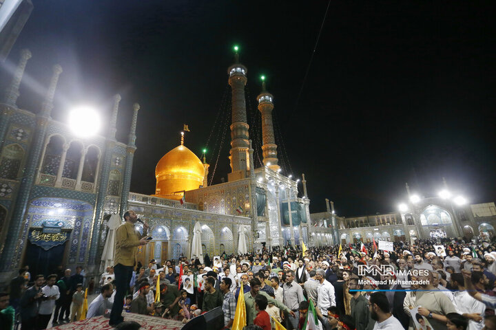 تجمع مردم قم در اعلام انزجار و فریاد انتقام دربرابر تجاوزات آمریکا و رژیم صهیونیستی