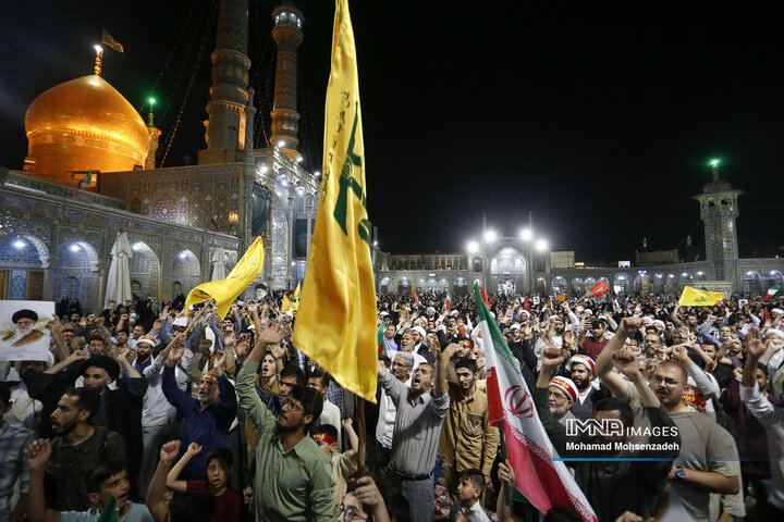 تجمع مردم قم در اعلام انزجار و فریاد انتقام دربرابر تجاوزات آمریکا و رژیم صهیونیستی