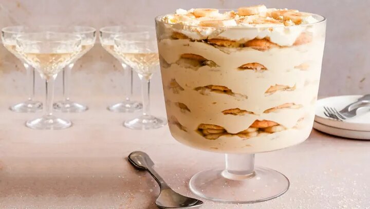 طرز تهیه پودینگ موز و بیسکوییت + آموزش