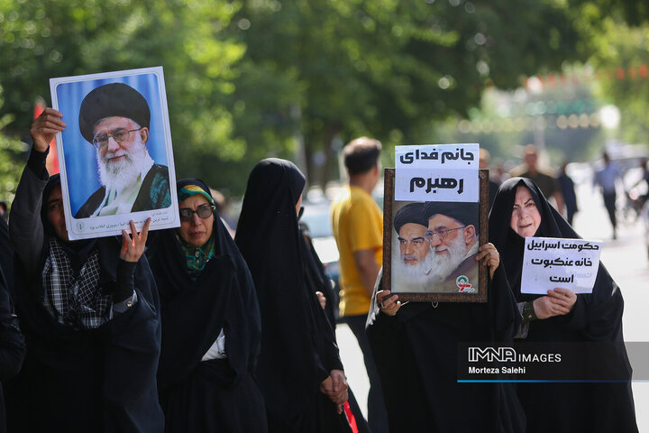 تشییع شهدای تجاوز رژیم صهیونیستی به کشور در نجف‌آباد