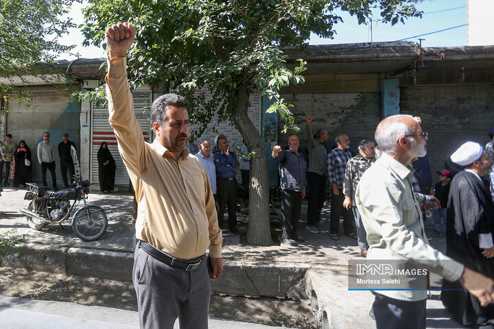 تشییع شهدای تجاوز رژیم صهیونیستی به کشور در نجف‌آباد