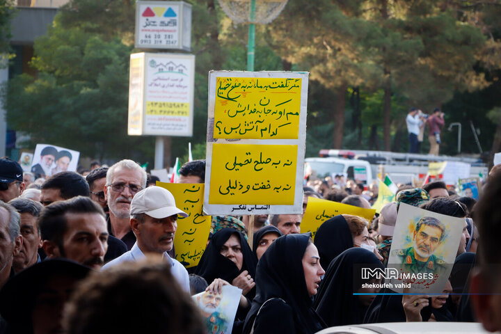 وداع قهرمانانه با سردار شهید مهدی ربانی و شهدای تجاوز رژیم صهیونیستی در اصفهان - 2