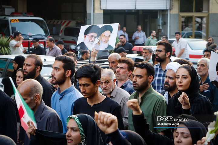 وداع قهرمانانه با سردار شهید مهدی ربانی و شهدای تجاوز رژیم صهیونیستی در اصفهان - 2