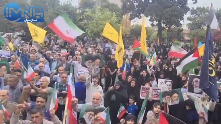 فیلم| حمایت مازندرانی‌ها از عملیات بشارت فتح