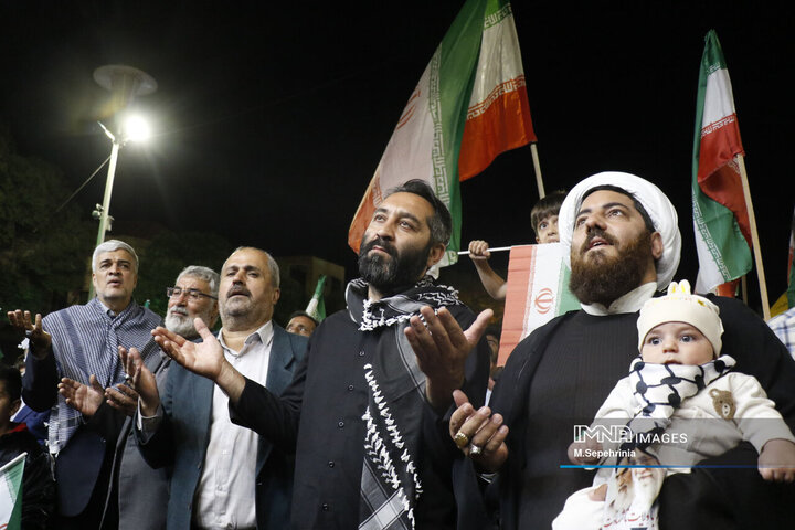 تجمع مردم تبریز در حمایت از پاسخ قاطع ایران به تجاوز امریکا