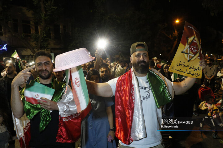 تجمع مردم تبریز در حمایت از پاسخ قاطع ایران به تجاوز امریکا