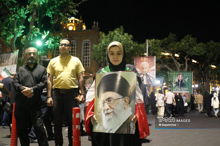 تجمع مردم تبریز در حمایت از پاسخ قاطع ایران به تجاوز امریکا