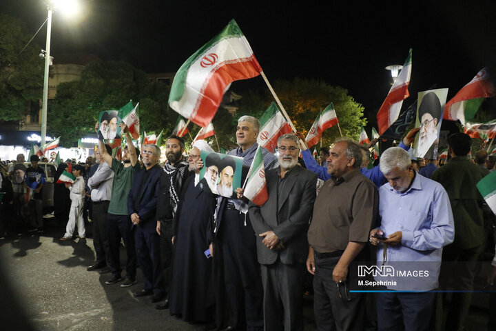 تجمع مردم تبریز در حمایت از پاسخ قاطع ایران به تجاوز امریکا