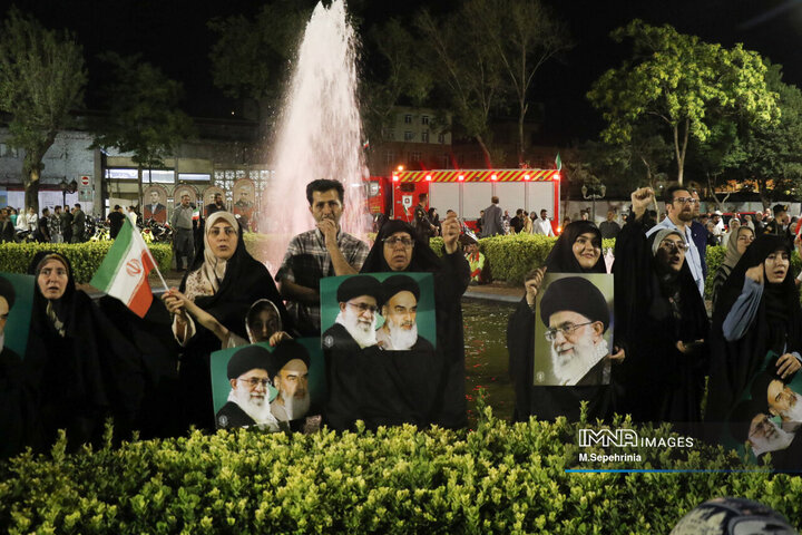 تجمع مردم تبریز در حمایت از پاسخ قاطع ایران به تجاوز امریکا