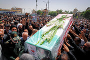 تشییع با شکوه دو شهید مقاومت در خمینی‌شهر + فیلم