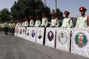 فیلم| تشییع پیکر مطهر شهدا در لرستان؛ میثاق دوباره با سیدالشهدا(ع)