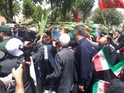 پیکر سردار شهید قباد الفتی در کامیاران تشییع شد + فیلم