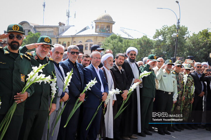 مراسم تشییع پیکر شهدای حملات رژیم صهیونیستی در همدان