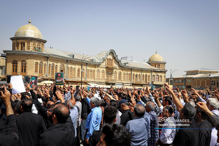 مراسم تشییع پیکر شهدای حملات رژیم صهیونیستی در همدان