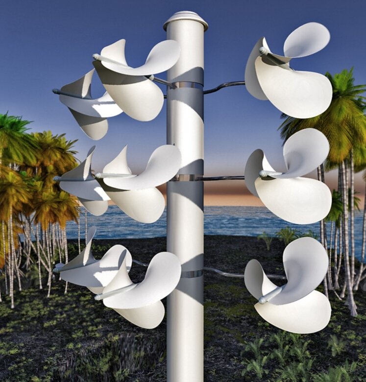 تولید برق رایگان با «باغهای بادی» خانگی