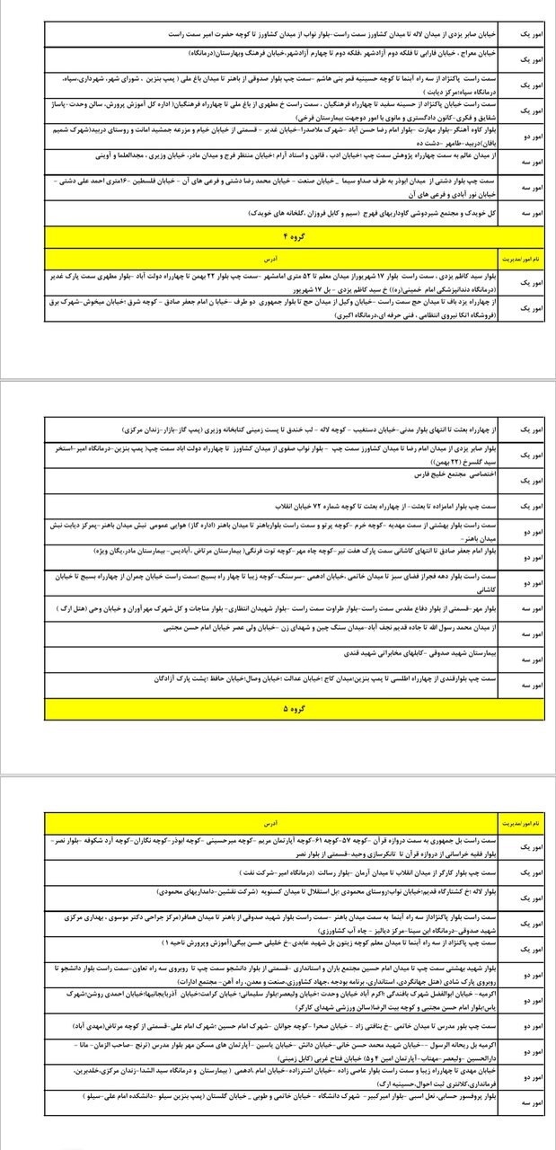 جدول کامل خاموشی برق یزد پنجشنبه ۵ تیر ۱۴۰۴ / زمان‌بندی قطعی برق گروه‌های مختلف