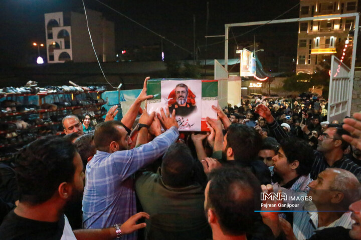 مراسم وداع با سردار شهید میثم رضوان‌پور