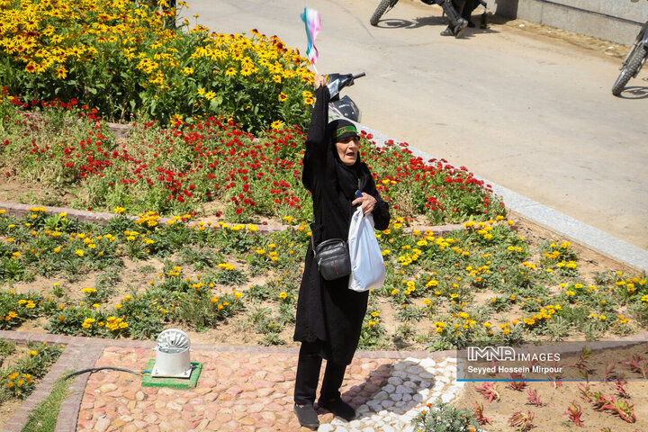 مراسم تشییع 15 شهید تجاوز رژیم صهیونیستی به کشور در همدان