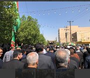 تشییع پیکر ۲ تن از شهدای خوزستانی حمله رژیم صهیونی به زندان اوین