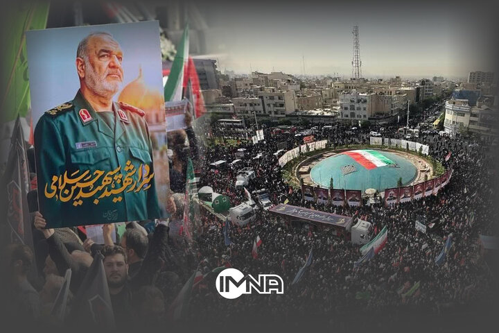 تصویر هوایی از سیل جمعیت در میدان انقلاب تهران