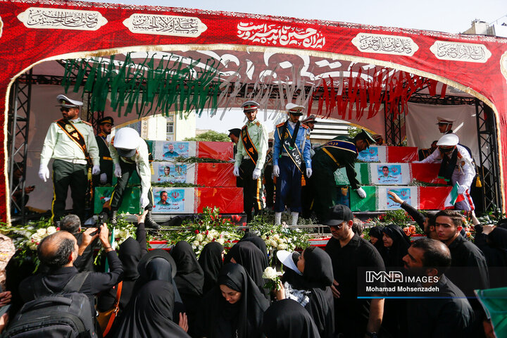 مراسم تشییع شهدای اقتدار ایران در تهران