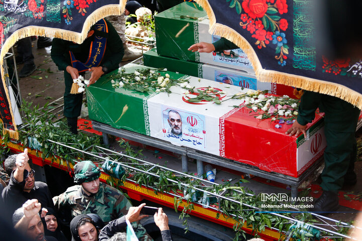 مراسم تشییع شهدای اقتدار ایران در تهران